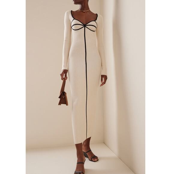 Mara Hoffman + Net Sustain Lucienne Ribbed Organic Cotton-blend Midi Dress XS - Picture 1 of 16